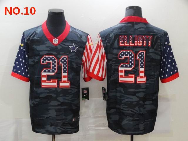 Men's Dallas Cowboys #21 Ezekiel Elliott Jerseys NO.10;